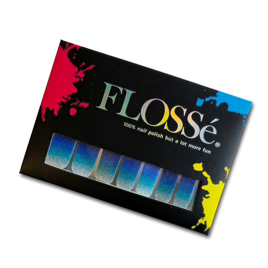 Flossé wave break nail wraps boxed in packaging
