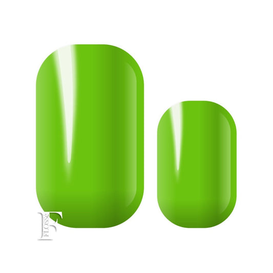 crisp bright green nail wraps