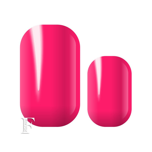 bright pink nail wraps shown out of packaging