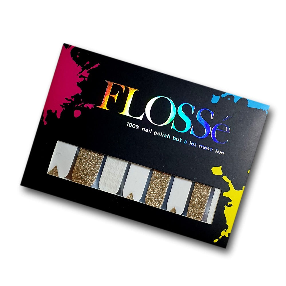 packet of FLOSSe Shepard's check nail wraps
