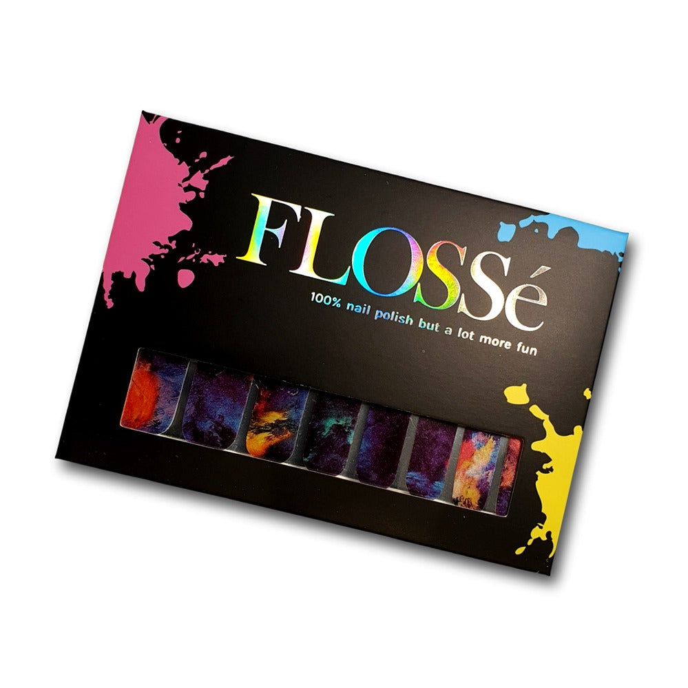 FLOSSe storm nail wraps displayed in packet.