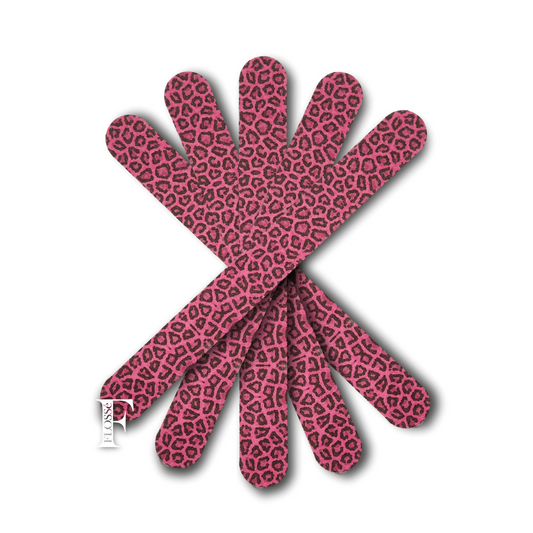 Pink leopard print eva foam nail file. Double sided. FLOSSé new zealand