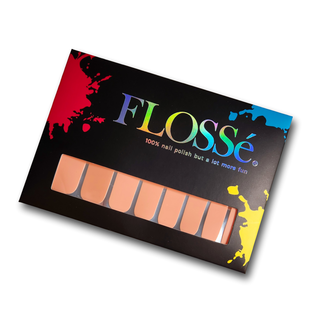 Full set of 16 blossom FLOSSé nail wraps in outer packet.