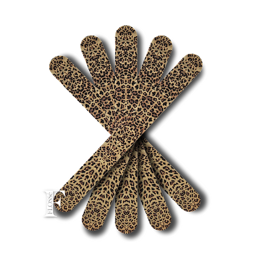 Eva nail file with light coloured jaguar print