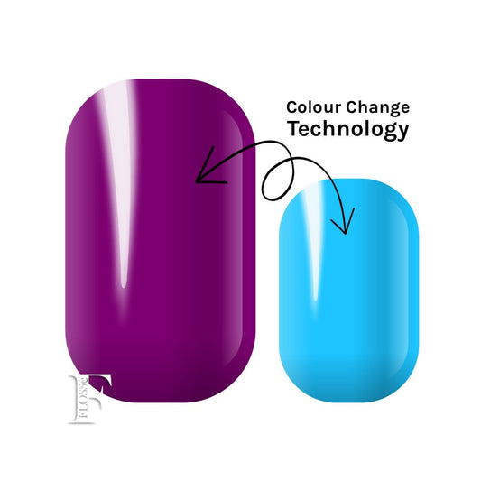 Double the colour, twice the fun! These colour change wraps are heat sensitive and change from a deep purple to cyan blue. Gloss block colour finish.