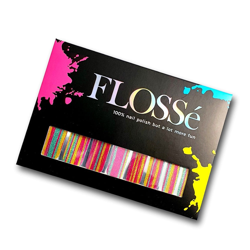 By George nail stickers in FLOSSe packet, 16 individual wraps included.