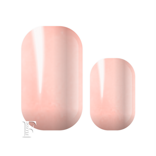 Flossé pink dusty nail wraps. Partially transparent giving glazed look. 