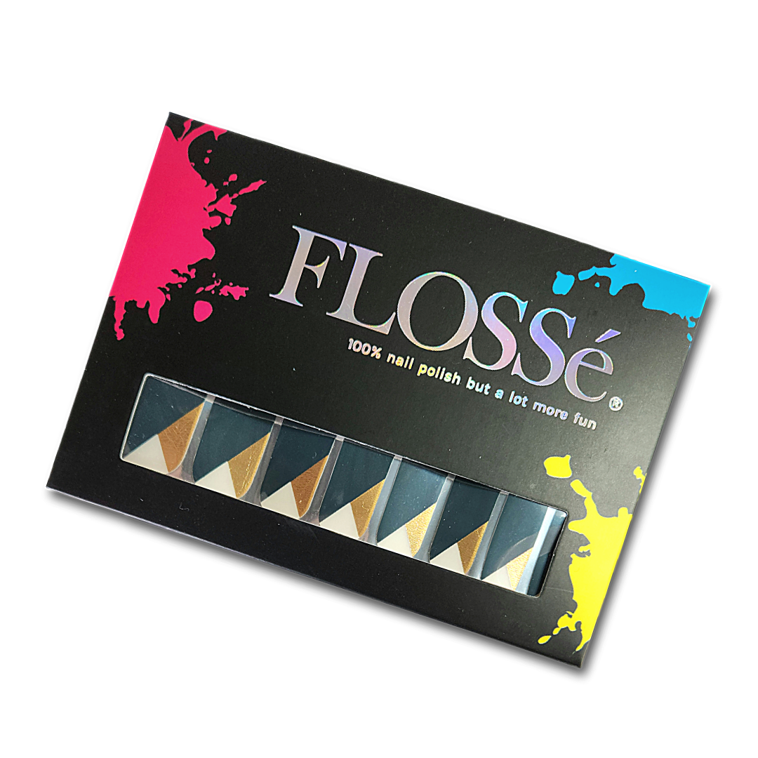 Flossé shadow nail wrap stickers in flossé packet