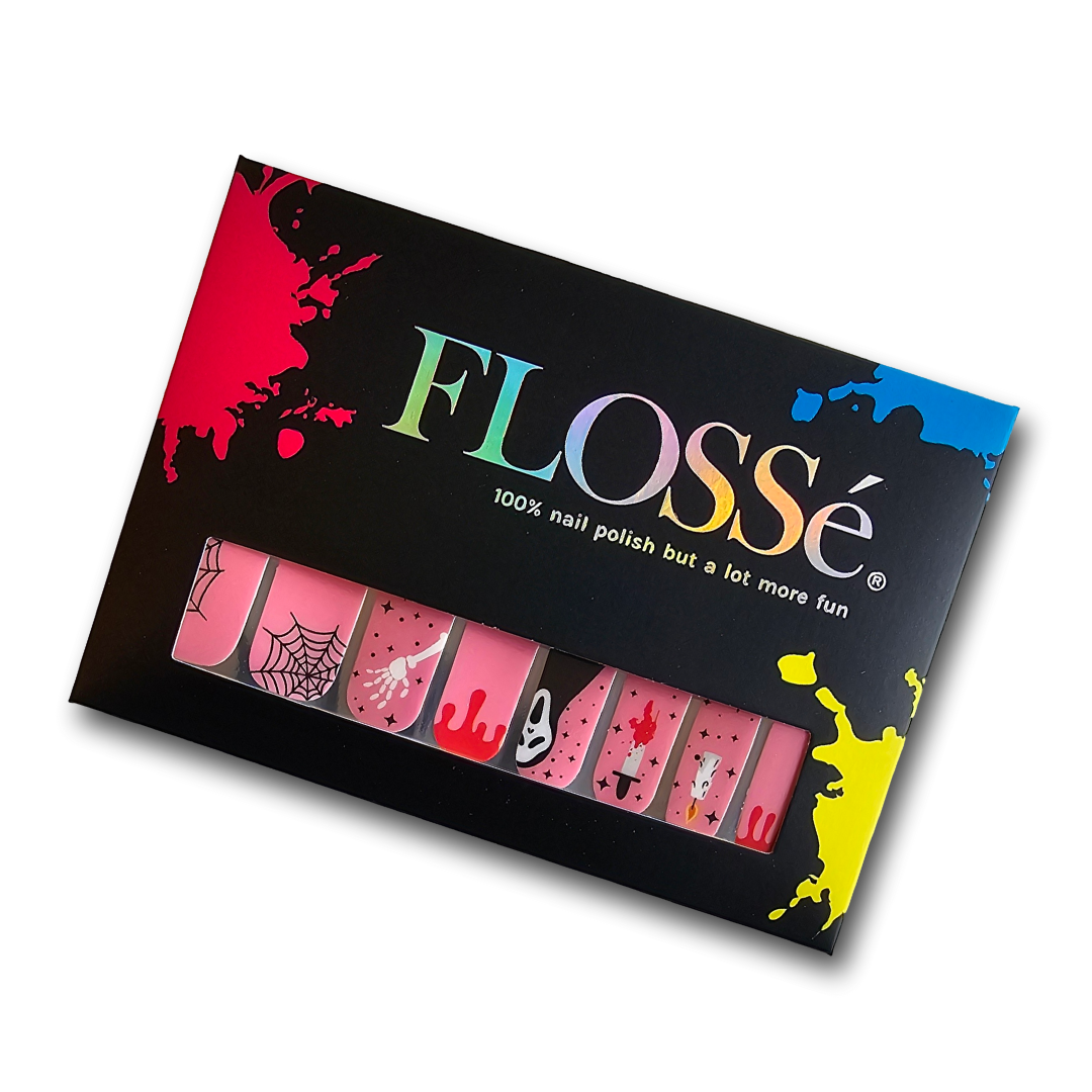FLOSSé scream nail wraps displayed in outer packet