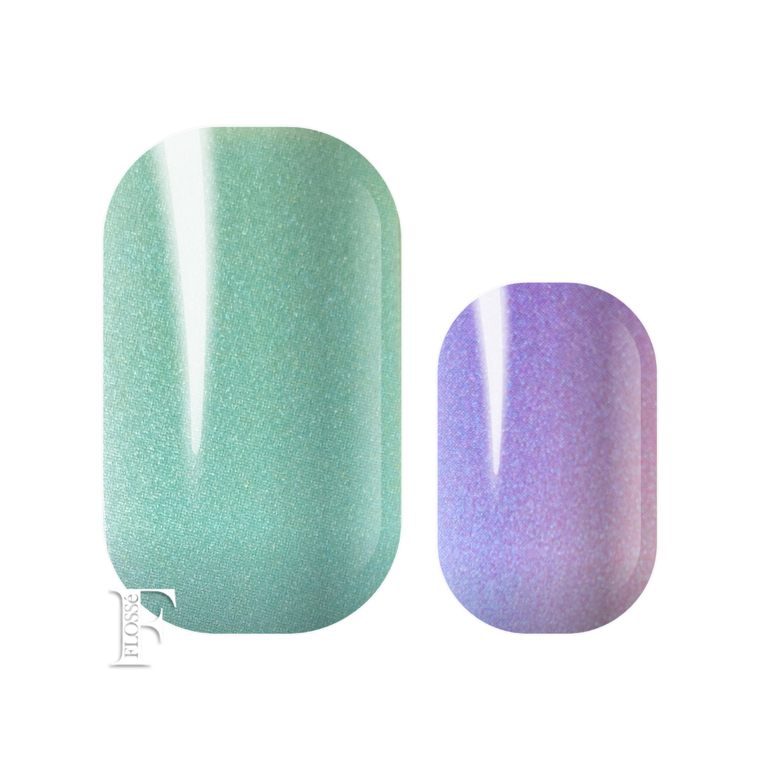 Flossé pastel pearl nail wraps. Mixed set of alternating pastel colours 