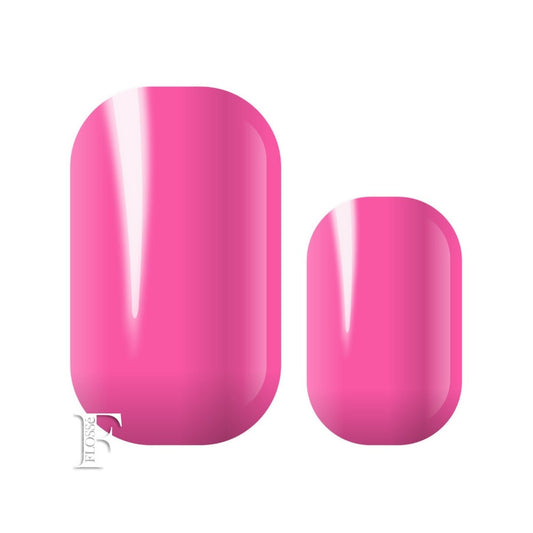 bright fuchsia solid colour nail wraps