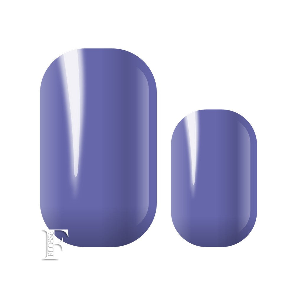 periwinkle purple blue nail wraps. flosse nz nail stickers