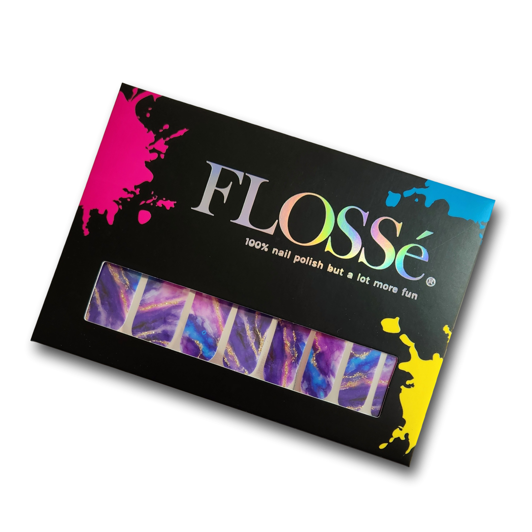 Flossé lavender dream nail wraps in packet.