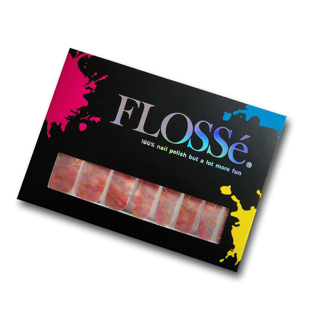 FLOSSé prima donna nail wrap set in packaging