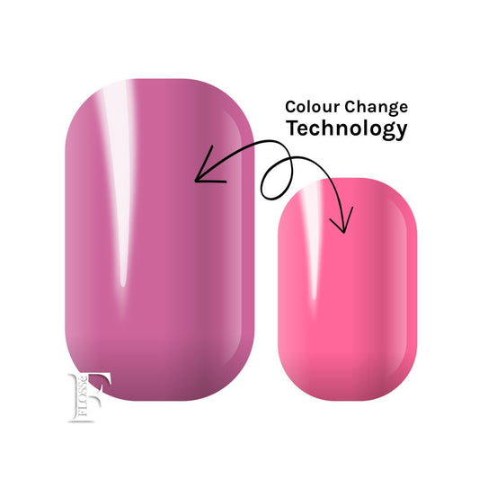 Double the colour, twice the fun! These colour change wraps are heat sensitive and change from mulberry to Malibu pink. Gloss block colour finish.